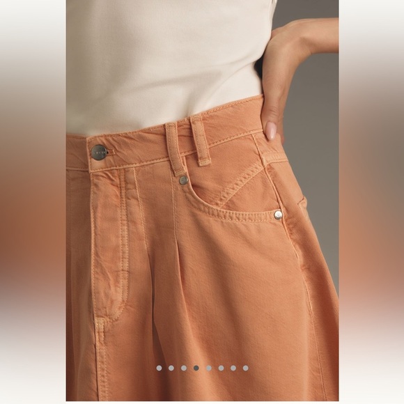 NWT Anthropologie PILCRO Pink/Rose Cotton-Lyocell Pleated Micro Denim Skirt 12 - Picture 14 of 16